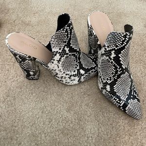 ALDO Etalisien Snakeskin Mule Heels